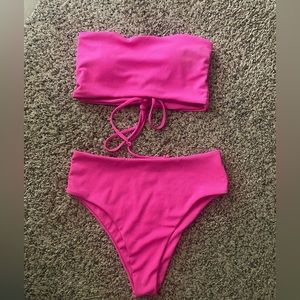 Nwot SHEIN hot pink bikini